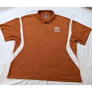 University Of Texas Longhorns NCAA Brand Polo Shirt Burnt Orange Men's 2XL